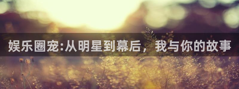 必发集团app下载：娱乐圈宠:从明星到幕后，我与你的故事